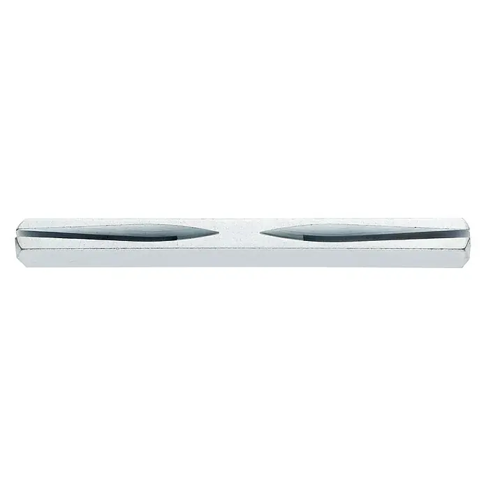 Portaferm Drückerstift - Länge: 100 mm, Mit Schlitz, Stahl - Ein Bolzen mit zwei Schlitzen, der eine sichere Verbindung ermöglicht. Ideal für Anwendungen, die eine zuverlässige Befestigung erfordern.