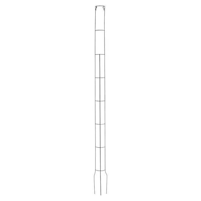 Bellissa Tomatensäule - 160 cm - Eine schlanke, schwarze Tomatenstütze mit mehreren quadratischen Abschnitten, ideal für den Garten.