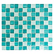 Mosaikfliese Quadrat Crystal Mix XCM 8114 (32,7 x 30,2 cm, Hellgrün/Grün, Glänzend)