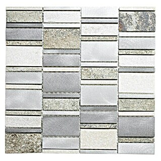 Mozaïektegel Mix XSA 505 (29,8 x 29,4 cm, Zilver, Mat)