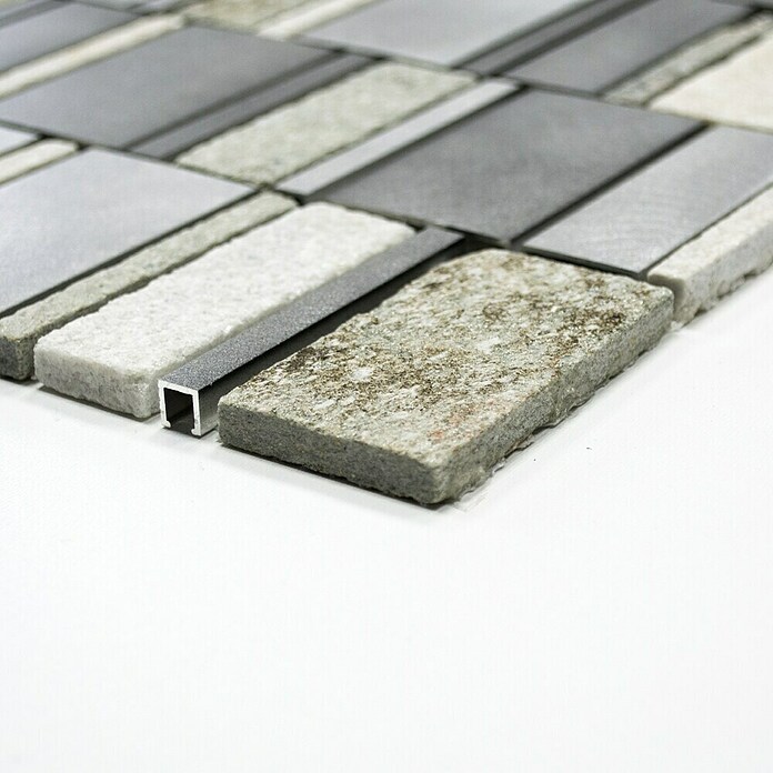 Mosaikfliese Mix XSA 505 (29,8 x 29,8 cm, Silber, Matt)