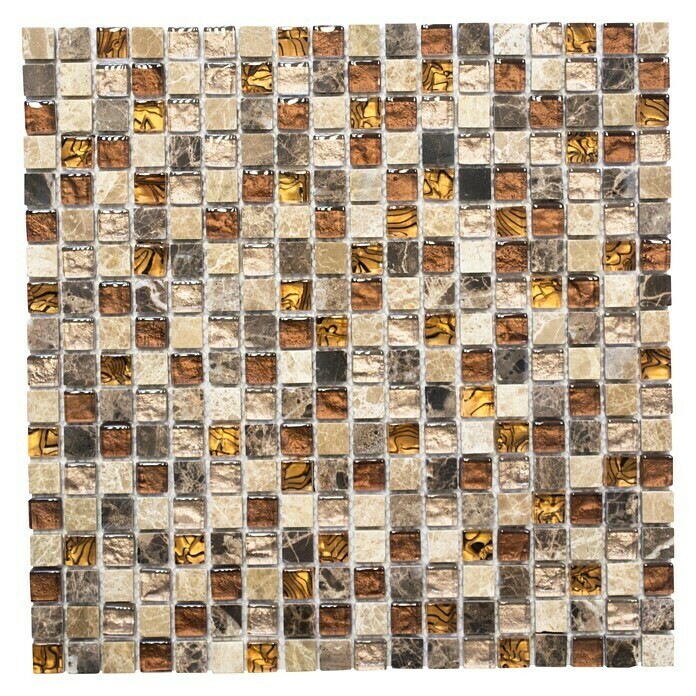 Mosaikfliese Quadrat Crystal Mix XCM M79030,5 x 32,2 cm, Beige, Glänzend View From Above