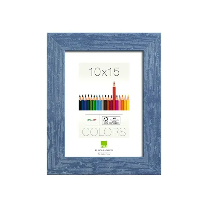 Marco de madera Humphrey 3860 - Formato de foto: 13 x 18 cm, Azul cielo - Marco de fotos de madera azul para una foto de 10x15 cm, perfecto para mostrar recuerdos u obras de arte. Un complemento decorativo y elegante para cualquier hogar.