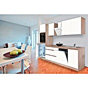 Respekta Premium Küchenzeile GLRP280HESWM (Breite: 280 cm, Mit Elektrogeräten, Weiß matt)