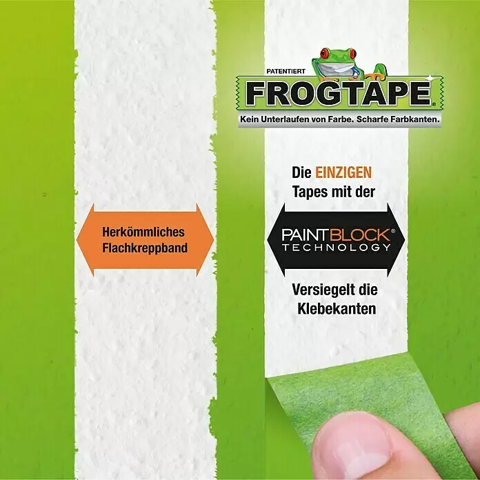 Frogtape Kreativklebeband Multi-Surface inkl. 20 % Gratis-Zugabe - 50 m x 24 mm, Grün, 1 -tlg.