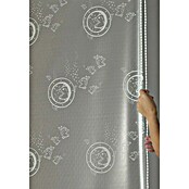 Eco-Dur Duschrollo deluxe (134 x 240 cm, Bullauge, Weiß/Silber)