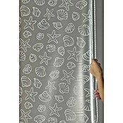 Eco-Dur Duschrollo deluxe (134 x 240 cm, Muschel, Weiß/Silber)