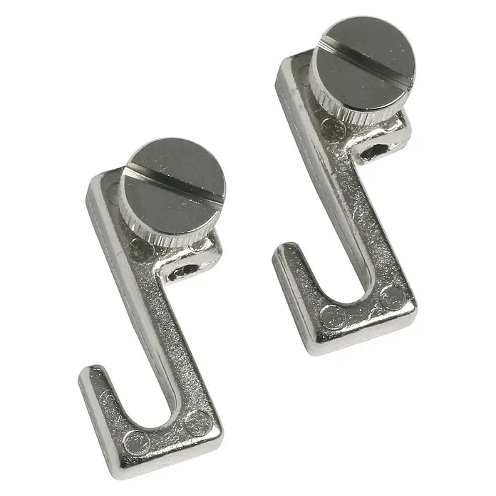 Nielsen Bilderhaken - Belastbarkeit: 5 kg, Metall, Silber, 2 Stk. - Zwei silberne Bilderhaken mit Schlitzschraube. Ideal zum Aufhängen von Bildern und Rahmen an Wänden. Robuste Konstruktion für sicheren Halt.