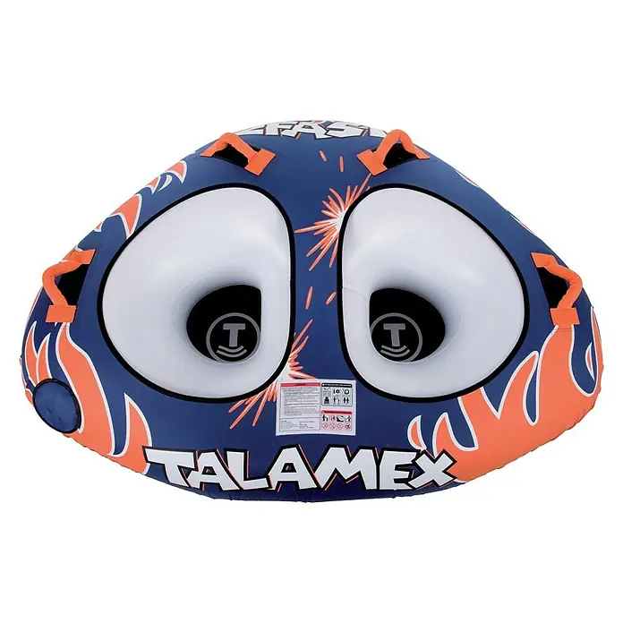 Talamex Funtube 2 Fast - L x B: 145 x 193 cm, Geeignet für: 2 Personen, Schnellbefestigung - Dieser auffällige TALAMEX-Schlauchreifen mit zwei Sitzen ist perfekt für Wassersportabenteuer. Das Design mit Flammen sorgt für einen zusätzlichen Hingucker.