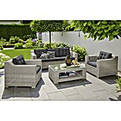 Sunfun Pauline Set lounge namještaja XXL (4-dijelno, Bambus siva)