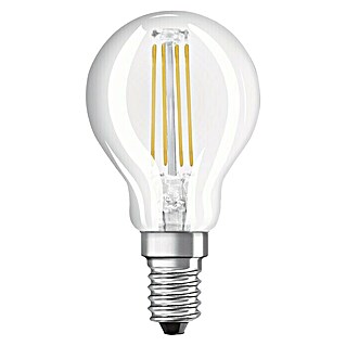 Osram LED-Lampe Tropfenform E14 klar (2, E14, Warmweiß, Nicht Dimmbar, Klar)