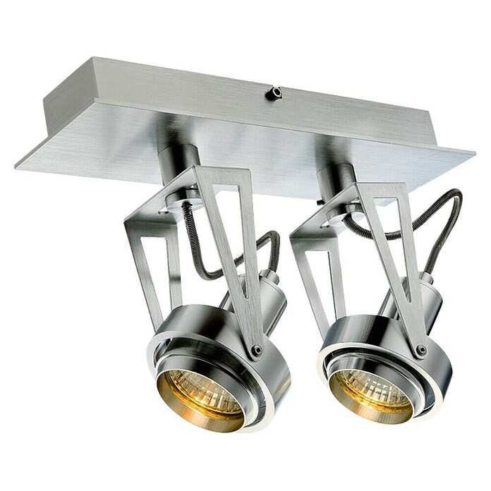 Voltolux Tech Foco para pared y techo (2 x 50 W, GU10, Cromo, 2 luces)