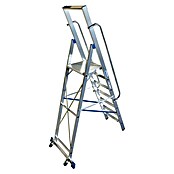 Krause Stabilo Stufenstehleiter (Arbeitshöhe: 3,4 m, 6 Stufen, Aluminium)