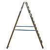 Krause Stabilo Stufen-Doppelleiter (Arbeitshöhe: 4,35 m, Anzahl Tritte: 2 x 12 Stufen, Tiefe Stufen: 80 mm, Aluminium)