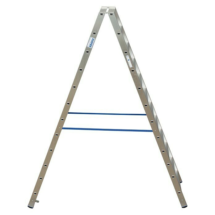 Krause Stabilo Stufen-Doppelleiter (Arbeitshöhe: 4,35 m, Anzahl Tritte: 2 x 12 Stufen, Tiefe Stufen: 80 mm, Aluminium)