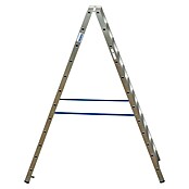 Krause Stabilo Stufen-Doppelleiter (Arbeitshöhe: 4,35 m, Anzahl Tritte: 2 x 12 Stufen, Tiefe Stufen: 80 mm, Aluminium)