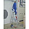 Krause Stabilo Stufenstehleiter Fahrbar (Arbeitshöhe: 3,4 m, Anzahl Tritte: 6 Stufen, Tiefe Stufen: 80 mm, Aluminium, Fahrbar)