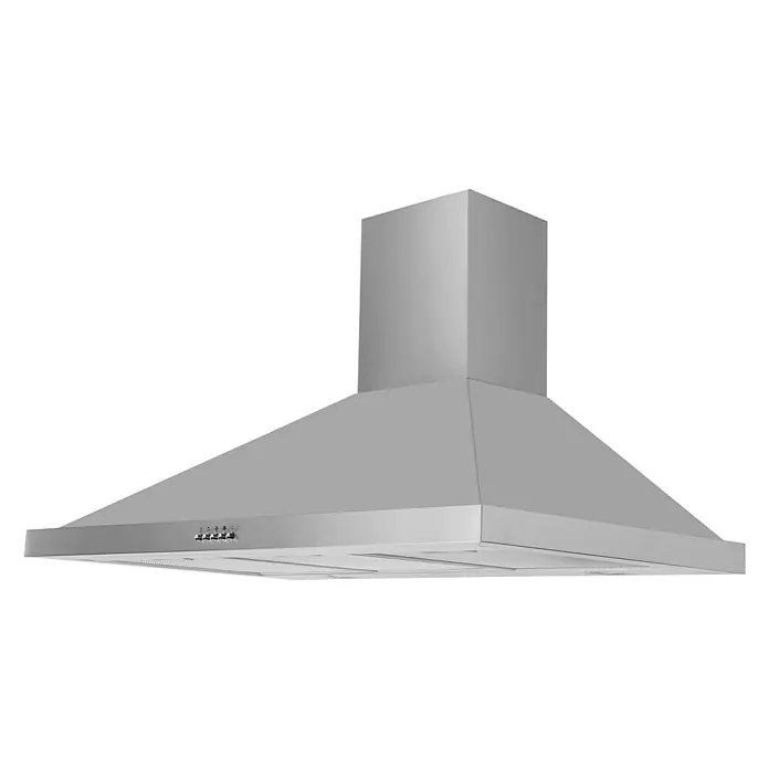 Respekta Kaminhaube Medea - Breite: 89,5 cm, Max. Gebläseleistung Abluftbetrieb: 569,1 m³/h, Edelstahl - Eine Dunstabzugshaube aus Edelstahl mit einem schlanken Design, perfekt für moderne Küchen und effektive Beseitigung von Kochdünsten.