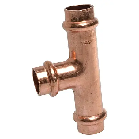 Kupfer-Press-T-Stück CU