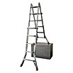 Krause Monto Sprossen-Gelenk-Teleskopleiter TeleMatic (Arbeitshöhe: 6,05 m, 4 x 5 Sprossen, Aluminium)