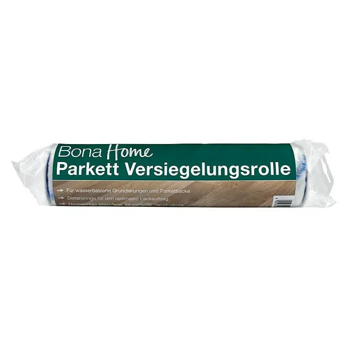 Bona Home Parkett-Versiegelungsrolle - Breite: 25 cm, Passend für: Bona Home Parkett-Grundierung, Bona Home Parkettlack - Bona Home Parkett Versiegelungsrolle, ideal für wasserbasierte Grundierungen und Lacke. Mit Distanzringen für optimalen Farbauftrag.