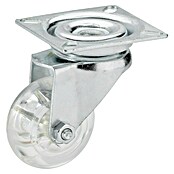 Dörner & Helmer Design-Lenkrolle (Durchmesser Rollen: 50 mm, Traglast: 40 kg, Gleitlager, Mit Platte)