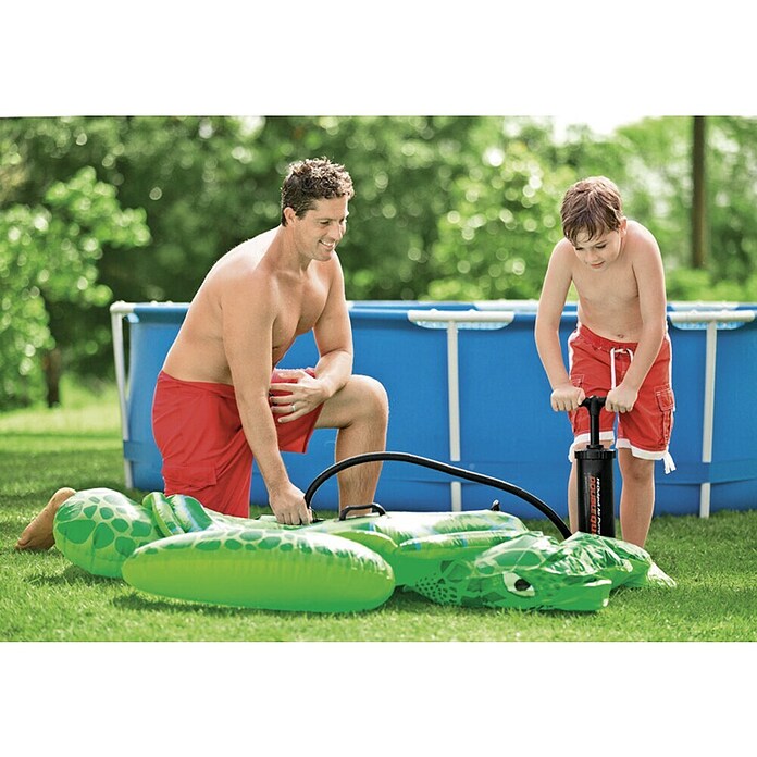 Intex Bomba de pistón doble Quick III (1 x bomba de pistón doble, 4 x adaptador)