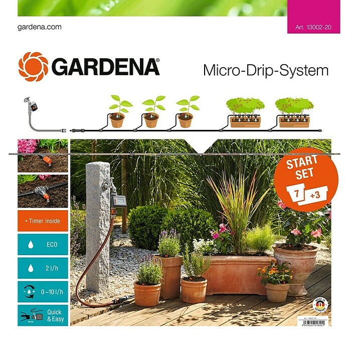 GARDENA Micro-Drip Start-Set für Pflanztöpfe M automatic