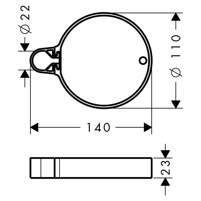Hansgrohe Posoda za milo Cassetta C  (Premer cevi: 22 mm, Primerno za: Vodila za prho, Krom) | 3744 - Brause Zub. Marke | DAFD - Brausen und Zubehör Marke | DAF - Armaturen Brausen | DA - Badausstattung/Bäderwelt | D - Sanitär | BAUHAUS