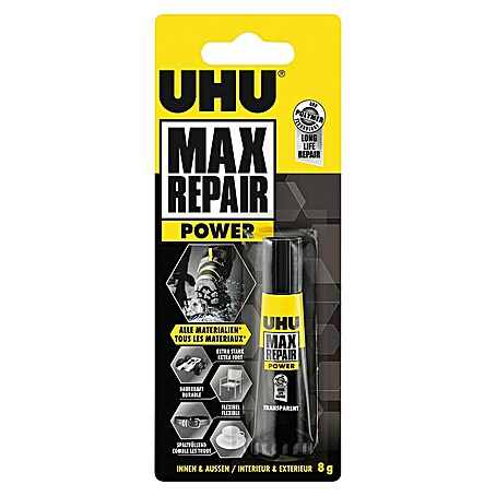 UHU Extrem-Kleber Max Repair (Transparent, 8 g, Tube)