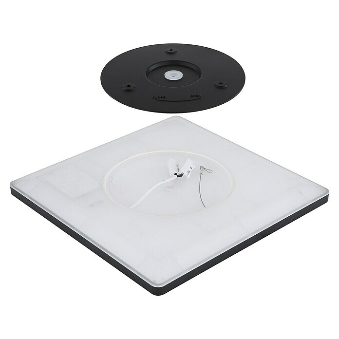 Globo LED stropna svjetiljka Sapana  (18 W, D x Š x V: 29,4 cm x 29,4 cm x 25 mm, Crna) | BAUHAUS