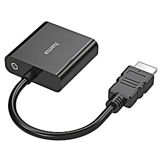 Hama Cable HDMI M-VGA H + Audio (Negro, 23 cm)