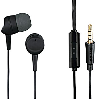 Hama In Ear Kopfhörer Kooky mit Mikrofon (Kabellänge: 1,2 m, Schwarz)