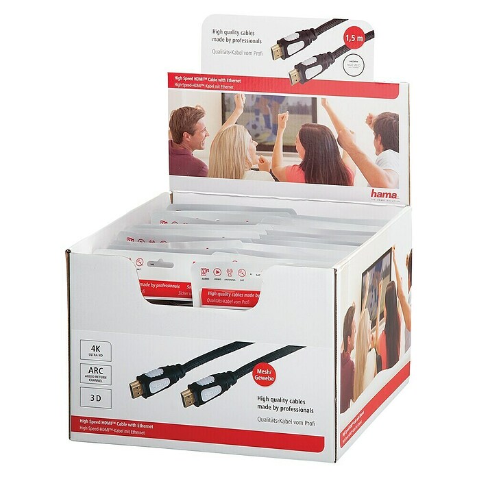 Hama Cable HDMI HSE 1,5m (Negro, 1,5 m, 18 Gbit/s) | BAUHAUS