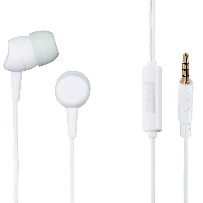 Hama Auriculares In Ear Kooky (Longitud del cable: 1,2 m, Blanco) | BAUHAUS