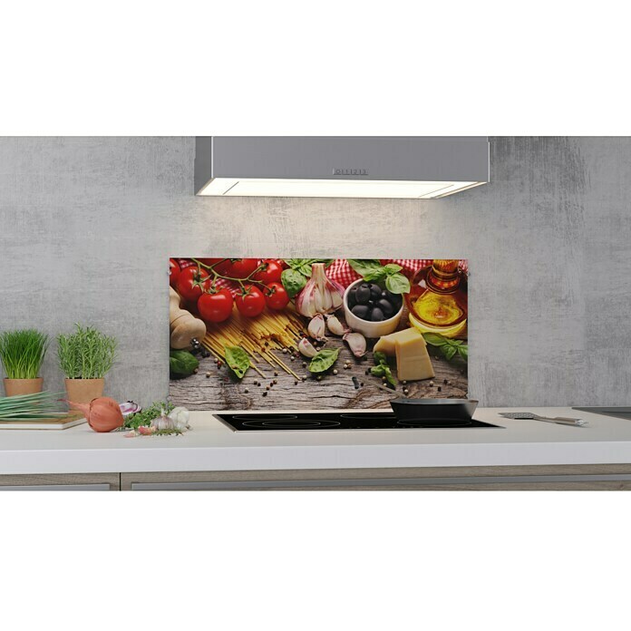 CUCINE Küchenrückwand (Italian Buffet, 80 x 40 cm, Stärke: 6 mm, Einscheibensicherheitsglas (ESG))