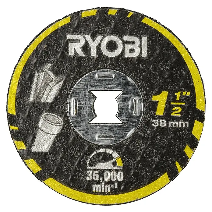 Ryobi Trennscheiben-Set Starter-Set RAR301-6 - Durchmesser: 38 mm, 6 -tlg. - Ryobi 1 1/2 Zoll Schleifscheibe für den professionellen Einsatz. Das Werkzeug zeichnet sich durch seine hohe Leistung und lange Lebensdauer aus.