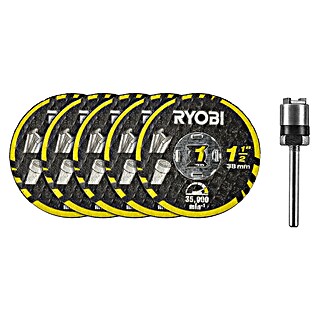 Ryobi Set doorslijpschijven Starter-Set RAR301-6 (Diameter: 38 mm, 6 -delig)