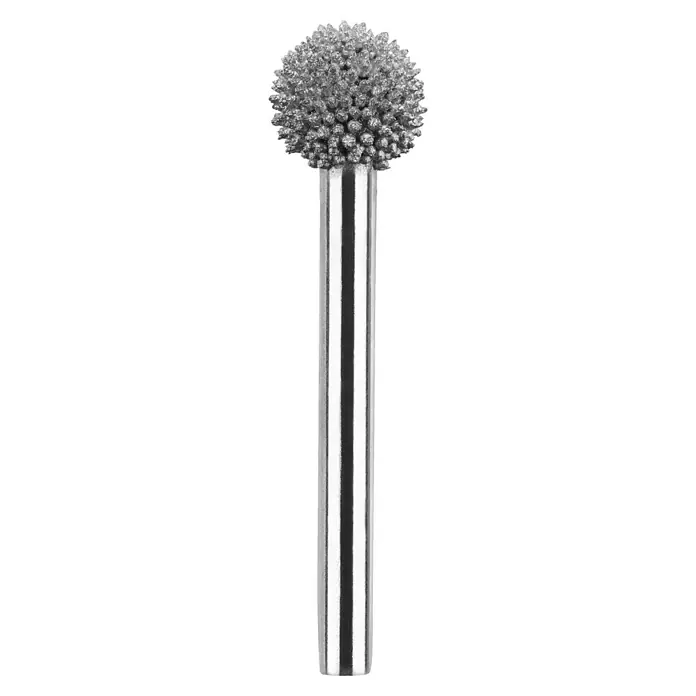 Ryobi Fräser RAR704 - Arbeitsdurchmesser: 9 mm - Produktbild eines Kugelkopffräsers mit Diamantbeschichtung und zylindrischem Schaft für feine Bearbeitungen.