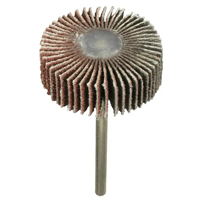 Ryobi Fächerschleifer RAR604 - Arbeitsdurchmesser: 30 mm, Körnung: 80 - Schleifmop mit Schaft für Bohrmaschinen, ideal zum Entrosten, Schleifen und Polieren von Metall und anderen Materialien. Vielseitiges Werkzeug!
