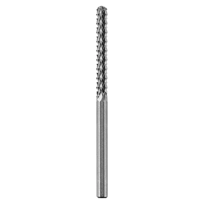 Ryobi Fliesenbohrer RAR405 - Arbeitsdurchmesser: 3,17 mm, Passend für: Rotationswerkzeuge mit 3,2 mm (1/8") Spannzangenkapazität - Abgebildeter Frässtift mit zylindrischer Form, ideal zum Entgraten, Kantenbrechen und für präzise Oberflächenbearbeitung.