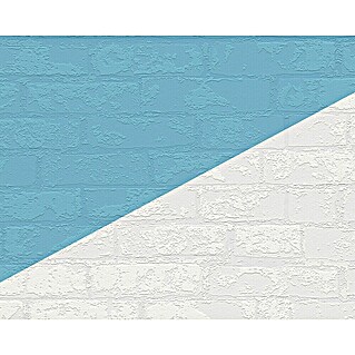 Atlantis Protect Vliestapete Ziegelstein (Weiß, Uni, 10,05 cm x 0,53 m)