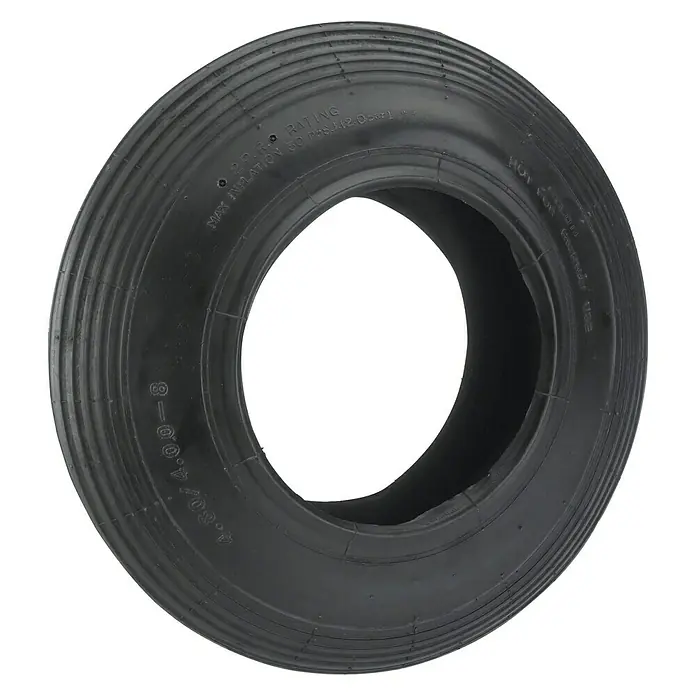 Stabilit Ersatzdecke - Maß Reifen: 4 - 8, Traglast: 250 kg, Rillenprofil - Schwarzer Schubkarrenreifen mit Rillenprofil, ideal für Gartenarbeiten und Bauprojekte. Langlebig und strapazierfähig.