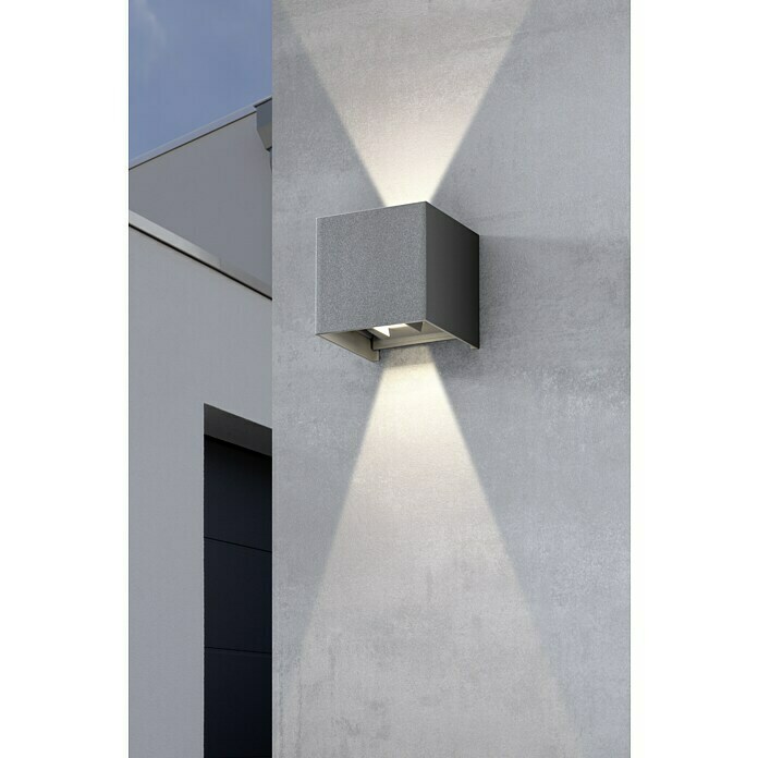 Starlux LED-Außenwandleuchte Umea8 W, 10 x 10 x 10 cm, Anthrazit, IP54 Unknown