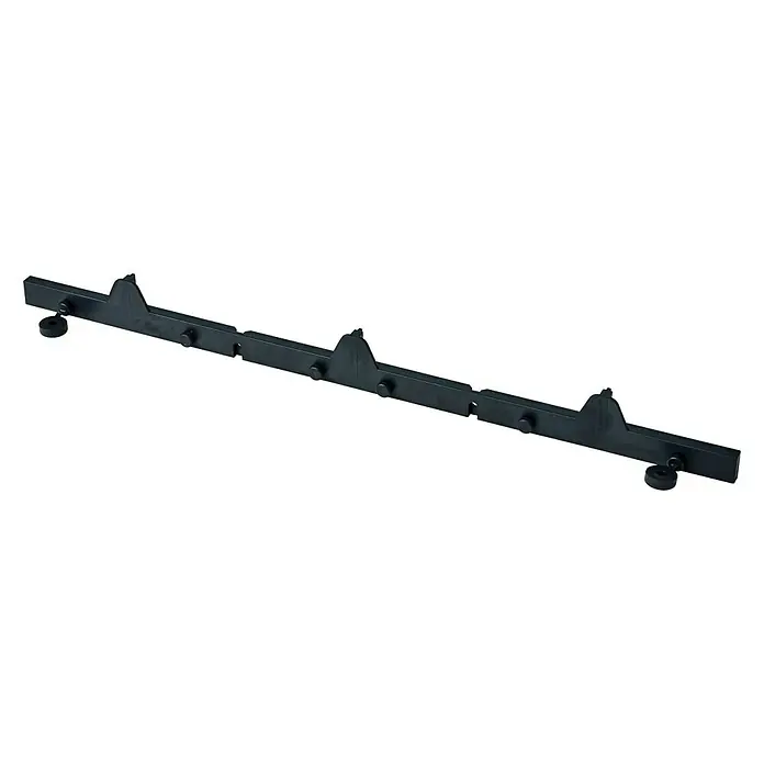 Küpper Sichtlagerkasten-Leiste - Passend für: Küpper Stahlblech-Lochwand, Kunststoff - Schwarze, längliche Gerätehalterung zur Aufbewahrung und Organisation von Werkzeugen und Geräten an der Wand. Praktische Lösung für Ordnung.