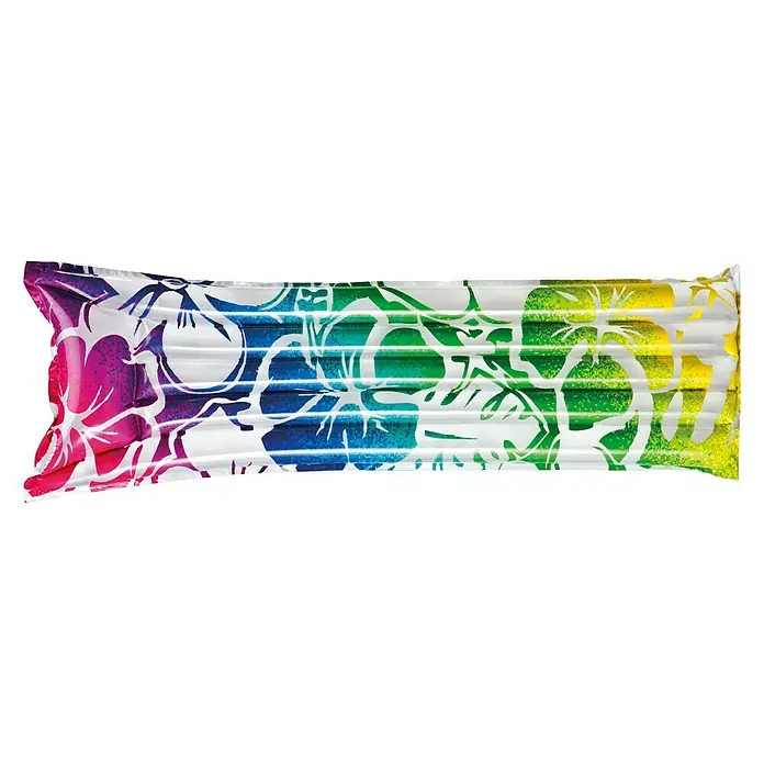 Intex Colchoneta hinchable Fashion - Plástico - Colchoneta inflable con estampado floral tropical en colores del arcoíris. Ideal para relajarse en la piscina o la playa en verano.