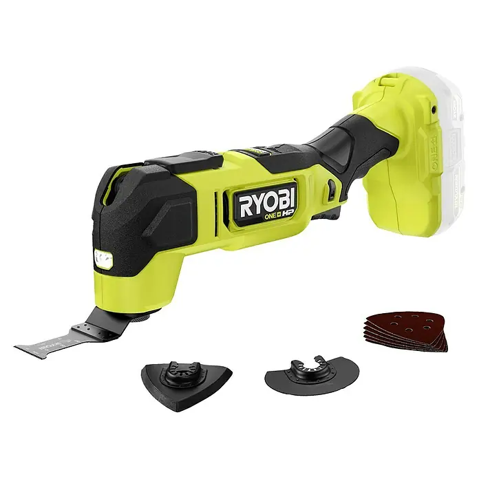 Ryobi ONE+HP Akku-Multifunktionswerkzeug RMT18X-0 - 18 V, Ohne Akku - Ryobi ONE+ HP Akku-Multifunktionswerkzeug mit Zubehör für verschiedene Anwendungen, ideal für Heimwerker.