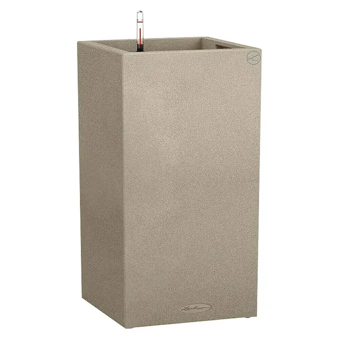 Lechuza Color Pflanzsäule eckig CantoAußenmaß (L x B x H): 40 x 40 x 76 cm, Kunststoff, Sandbeige