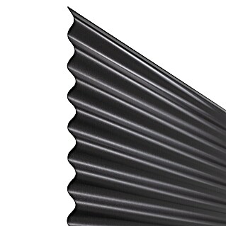Golfplaat (1.200 x 900 x 0,9 mm, Polycarbonaat, Zwart, Glad, 76/18 mm, Rond)