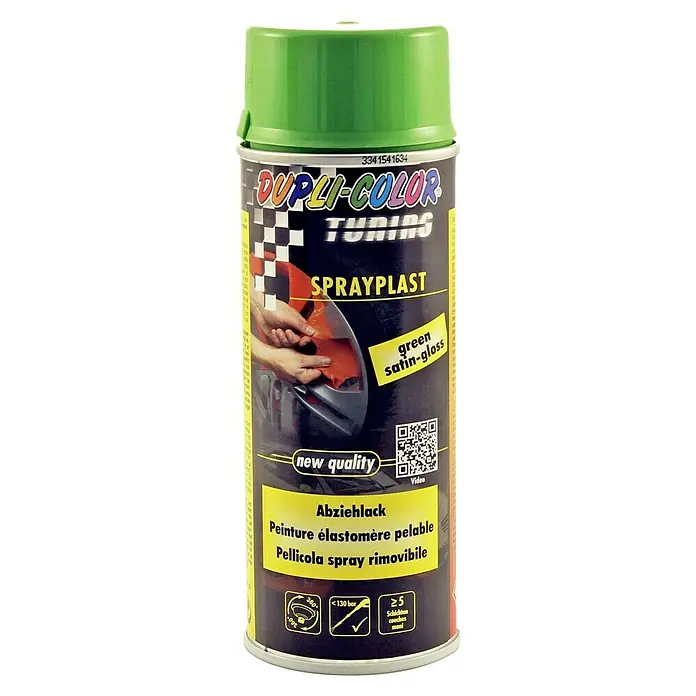 Dupli-Color Tuning Abziehlack SPRAYPLAST - Grün, 400 ml - Sprühdose Dupli-Color Tuning Sprayplast, grüne ablösbare Folie für Auto, Felgen usw. Zum einfachen Lackieren und Abziehen.